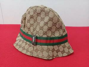 15688-04★GUCCI/グッチ GG柄 バケットハット 帽子 Lサイズ★