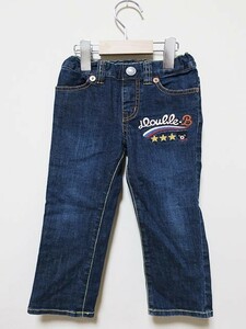 【中古】DOUBLE.B ダブルビー 子供服 男の子 パンツ デニム ブルー サイズ100cm オールシーズン コットン