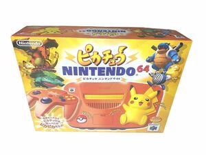 デッドストック　未使用品　ニンテンドー64 本体　ピカチュウ　オレンジ　イエロー　Nintendo64