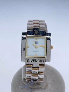 GIVENCHY◆クォーツ腕時計/アナログ/ステンレス/白/シルバー/1739