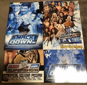 WWE 日本公演 さいたまスーパーアリーナ 日本武道館 プロレス パンフレット ロウ スマックダウン ECW まとめ売り