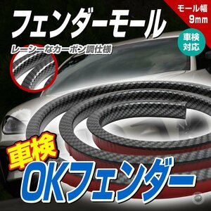 フェンダーモール 1.5m OKフェンダー カーボンルック 2本入り/1SET 送料無料