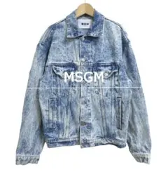 美品 MSGM ケミカルウォッシュ デニムジャケット ジージャン