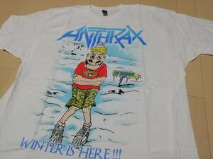 即決 正規オフィシャル品 XL ANTHRAX アンスラックス T-shirt Tシャツ スラッシュメタル notman skate スケート