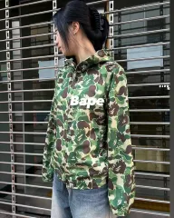 【雷市場（ポンジャン）商品韓国直送】 A BATHING APE(アベイシングエイプ) フレイム カモフラ ウインドブレーカー ジャケット