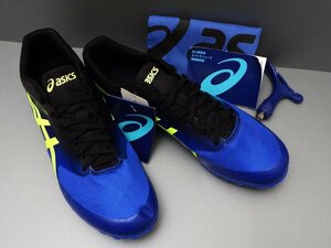 #【タグ付】asics アシックス HYPER LD 6 ハイパーLD 1093A089 400 27cm やや訳あり ハンドル付 陸上スパイク オールウェザー 中・長 (札)