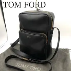 極美品　TOM FORD ショルダーバッグ ブラック　レザー　保存袋付き