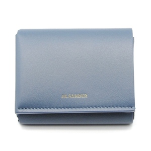 未使用 JIL SANDER ジルサンダー ミニ財布 J25UI0005 P5995 425 ORIGAMI WALLET オリガミ 三つ折り イタリア製 ネイビー 24003253