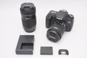 一眼レフカメラ EOS 8000D ダブルズームキット ■Canon★Joshin(ジャンク)3230【1円開始・送料無料】