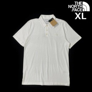 1円～!売切!【正規新品】THE NORTH FACE TERRAIN POLO 半袖 ポロシャツ US限定 ロゴ刺繍 キャンプ アウトドア 登山(XL)白 180904-25