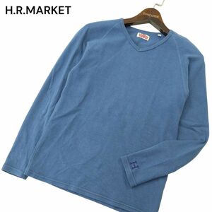 H.R.MARKET ハリウッドランチマーケット H刺繍★ ストレッチ フライス 長袖 カットソー Tシャツ Sz.2　メンズ 日本製　A4T08530_7#A