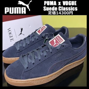 22.0cm ★定価14300円★新品 PUMA x VOGUE Suede Classics プーマ スウェード クラシック ヴォーグ スニーカー スエード 紺 387687-02