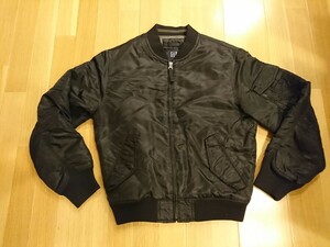 ギャップ GAP MA1 ナイロン JACKET 黒 メンズ Sサイズ 送料ヤマト着払い80～ フライトジャケット