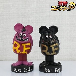 mJ486a [人気] Rat Fink ラットフィンク Nodding Doll S size パープル ブラック / レジン製 | フィギュア F