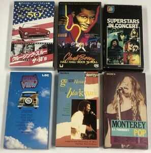 音楽 ビデオ VHS セット ロック ポップス チャックベリー スーパースターインコンサート MONTEREY POP など