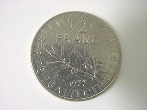 フランス共和国 1/2Franc 1/2フラン 硬貨・コイン 169