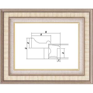 額縁　油絵/油彩額縁 アクリル付 8159-TO M3号 シルバー/アイボリー