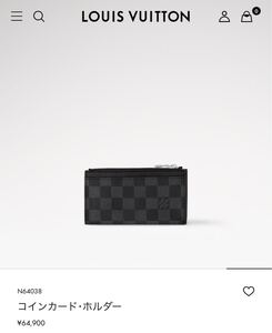 ダミエ・グラフィット コインカード・ホルダー N64038 LOUIS VUITTON 美品　 小銭入れ　 財布　 レザー　1円スタート　 ルイヴィトン