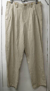 Yohji Yamamoto POUR HOMME OVERSIZED LINEN PANTS UNBLEACHED 3 ヨウジヤマモト オム 麻 ワイド パンツ きなり 3 ワイズフォーメン