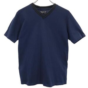 アニエスベー オム 日本製 半袖 Vネック Tシャツ ネイビー agnes b. homme メンズ