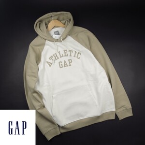 新品 ★ GAP ギャップ ATHLETIC ロゴ 裏起毛 ラグラン パーカー フーディー 756 /03IK/【L】