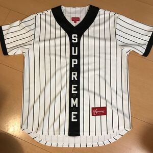 Supreme 18AW Vertical Logo Baseball Jersey シュプリーム バーチカルロゴ ベースボールシャツ Sサイズ 