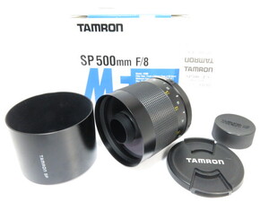 【 美品 】TAMRON SP 500mm F8 TELE MACRO BBAR MC 55BB ニコンAIマウント付 純正フード 元箱付 タムロン [管TM4388]