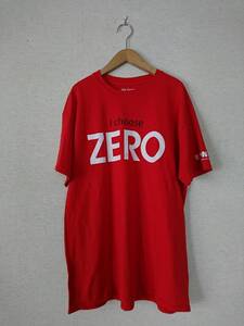 GILDAN ギルダン【アメリカンブランド古着】半袖Tシャツ (L) レッド　綿混【ロゴ文字ZERO】　　 191-4E0309