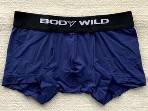 BODY WILD ボクサーパンツ Ｌサイズ ローライズ ネイビーブルー 日本製