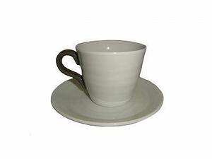 美濃焼 白磁デミタス碗皿 カップ＆ソーサー デミタスコーヒーカップ 14590