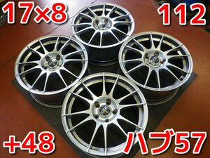 O・Z　ウルトラレッジェーラ♪17×8J・PCD112・5H・+48・ハブ57♪店頭受け取り歓迎♪フォルクスワーゲンなどに♪R501W27