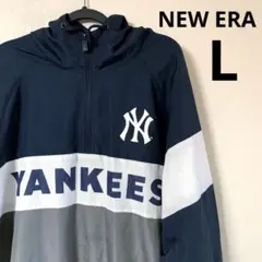 NEW ERA ハーフジップ　ナイロンジャケット　フーディ　ヤンキース　L