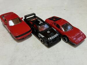 昭和レトロ TOMY ミニカー トミカ トヨタ セリカ 2000GT-R/セリカ ターボ ・フェラーリBB512 中古品 箱なし 玩具 スーパーカー