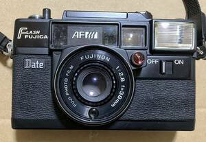 (現状渡し) FLASH FUJICA AF DATE 1:2.8 f=38mm 専用ケース付き 富士フィルム　コンパクトフィルムカメラ 管N