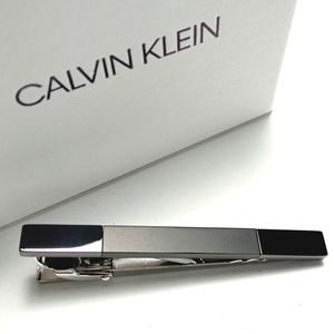 【ckt55】CALVIN KLEIN　CKカルバンクライン　ネクタイピン　タイバー　ガンメタ　艶消し/マット　ブラック/黒　新品