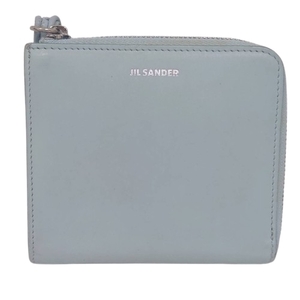 【JIL SANDER ジルサンダー】レザー L字ファスナー 財布 ウォレット TANGLE タングル 青系 水色 コンパクトウォレット ★