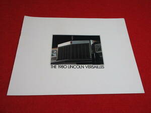 ☆　FORD LINCOLN　VERSAILLES　1980　昭和55　カタログ　☆
