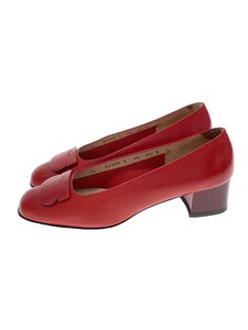 Salvatore Ferragamo◆パンプス/UK6.5/RED/レザー