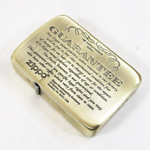送料無料 ジッポー ライター 1941復刻版 #1941ギャランティ柄 真鍮古美 41GRT-BS