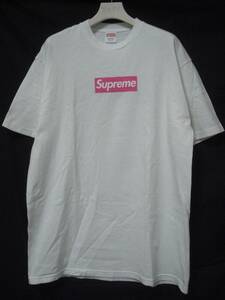 美品 2005 SUPREME PINK BOX LOGO TEE Tシャツ L