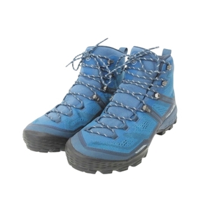 マムート MAMMUT 美品 箱付き HIGH GTX Men ハイゴアテックス トレッキングシューズ アウトドア 靴 US9.5 27.5cm 青 ブルー メンズ