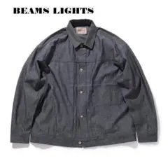 新品ダク付きBEAMS LIGHTS / ネップ シャンブレー シャツブルゾン