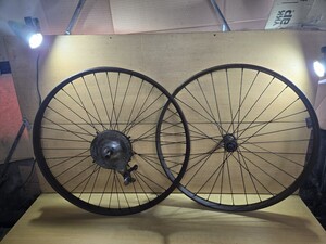 マルワイ　山口自転車　26BE ホイール　前後　実用車　レトロ自転車　当時物