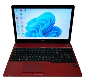 ★【驚速 FUJITSU AH53/U i7-4722HQ 2.40GHz x8+8GB+SSD480GB 15.6インチノートPC】Win11+Office2021 Pro/WEBカメラ■E031513