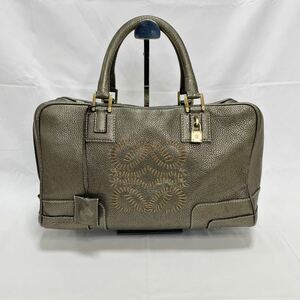 ロエベ　アマソナ36 ハンドバッグ　大容量　レザー　ブロンズ　アナグラムロゴ　LOEWE ボストン