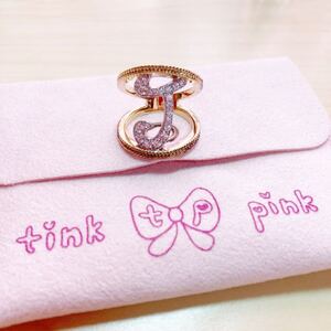 ティンクピンク 指輪　リング　tink pink アクセサリー AHKAH K18YG 定価¥23.100 イニシャルリング　PP-35 #9 9号　ストーン　アーカー J