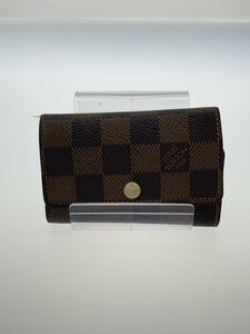 LOUIS VUITTON◆ミュルティクレ6_ダミエ・エベヌ_BRW/レザー/BRW/レディース/N62630