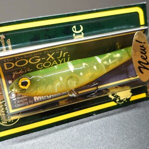 【定形外120円】メガバス ドッグX Jr. コアユ クリスタルライムフロッグ Megabass DOG-X Jr COAYU CRYSTAL LIME FROG ドッグエックス