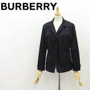 国内正規品◆BURBERRY LONDON バーバリー ロンドン イタリア製生地 ストレッチ コットン ジャケット 黒 ブラック 40