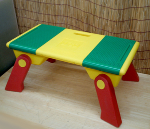 ◎LEGO レゴ プレイテーブル 折り畳み可 デュプロ 637 収納部付き 黄緑赤　カワイイ　札幌市豊平区
